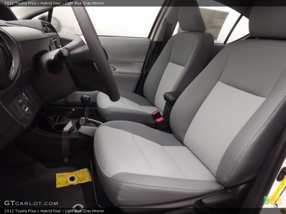 Light Blue Gray 2012 Toyota Prius c Interiors