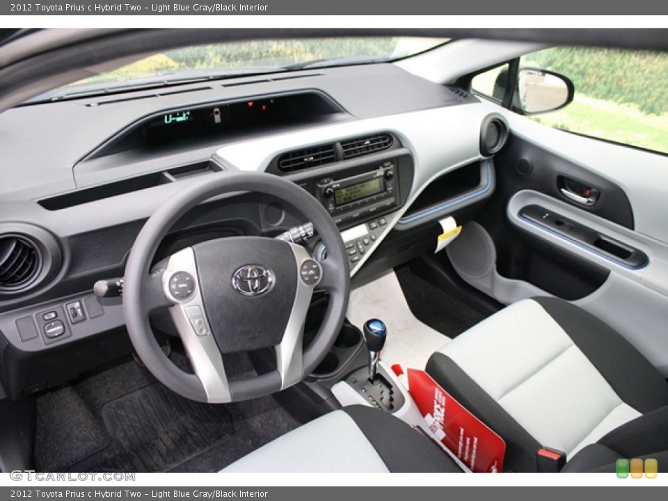 Light Blue Gray/Black Interior Dashboard for the 2012 Toyota Prius c Hybrid Two #62305847