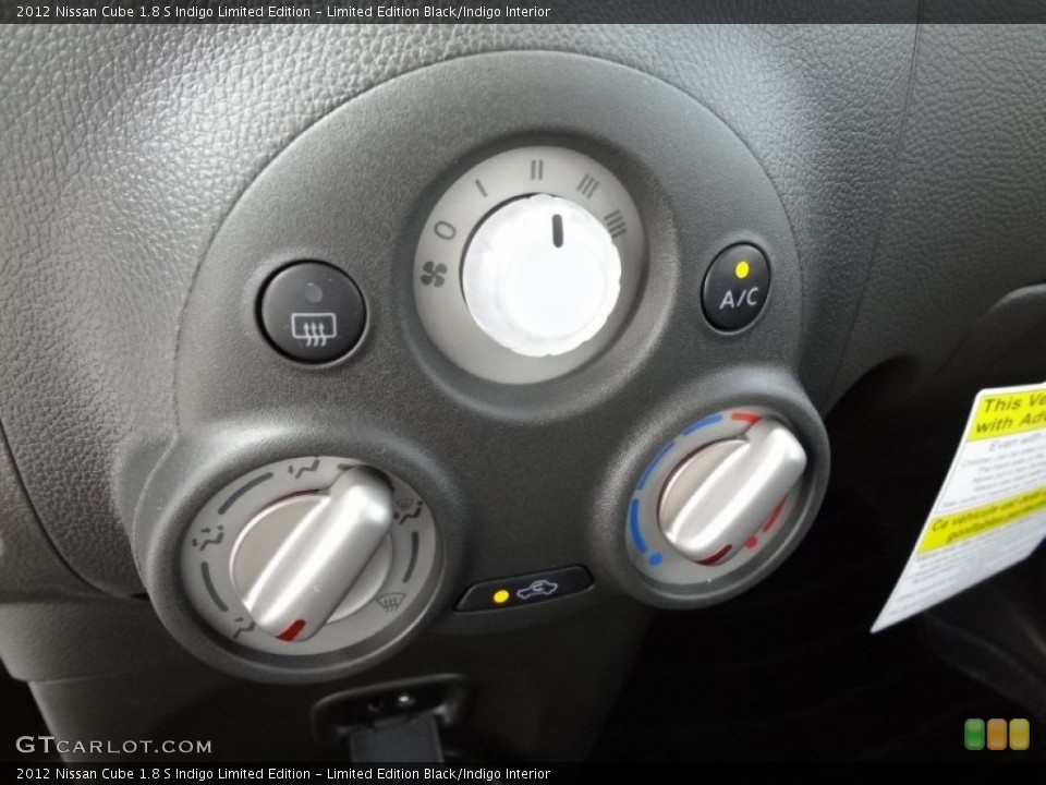 Limited Edition Black/Indigo Interior Controls for the 2012 Nissan Cube 1.8 S Indigo Limited Edition #62305976