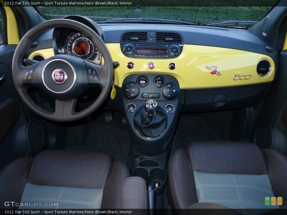 Sport Tessuto Marrone/Nero (Brown/Black) Interior Dashboard for the 2012 Fiat 500 Sport #62308874