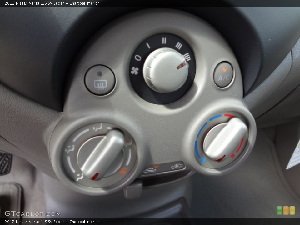Charcoal Interior Controls for the 2012 Nissan Versa 1.6 SV Sedan #62309810
