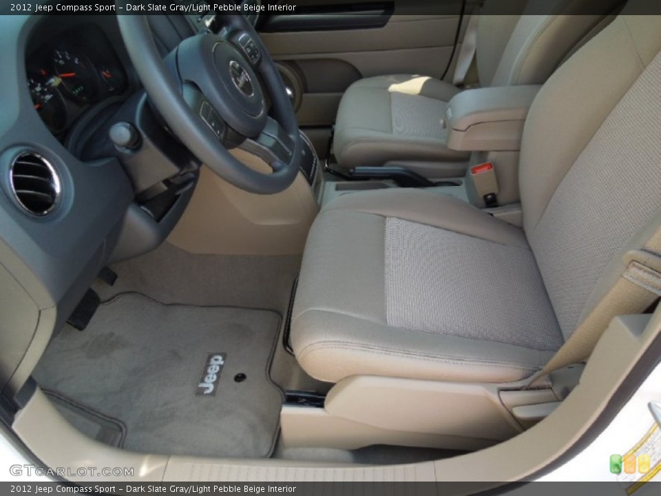 Dark Slate Gray/Light Pebble Beige Interior Photo for the 2012 Jeep Compass Sport #62316392