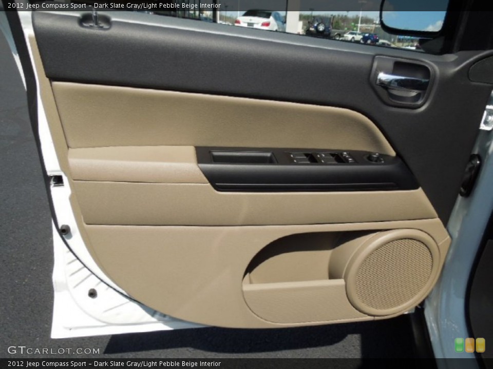 Dark Slate Gray/Light Pebble Beige Interior Door Panel for the 2012 Jeep Compass Sport #62316409