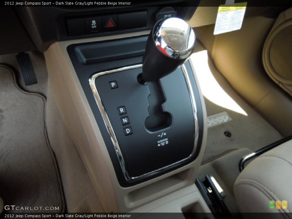 Dark Slate Gray/Light Pebble Beige Interior Transmission for the 2012 Jeep Compass Sport #62316418