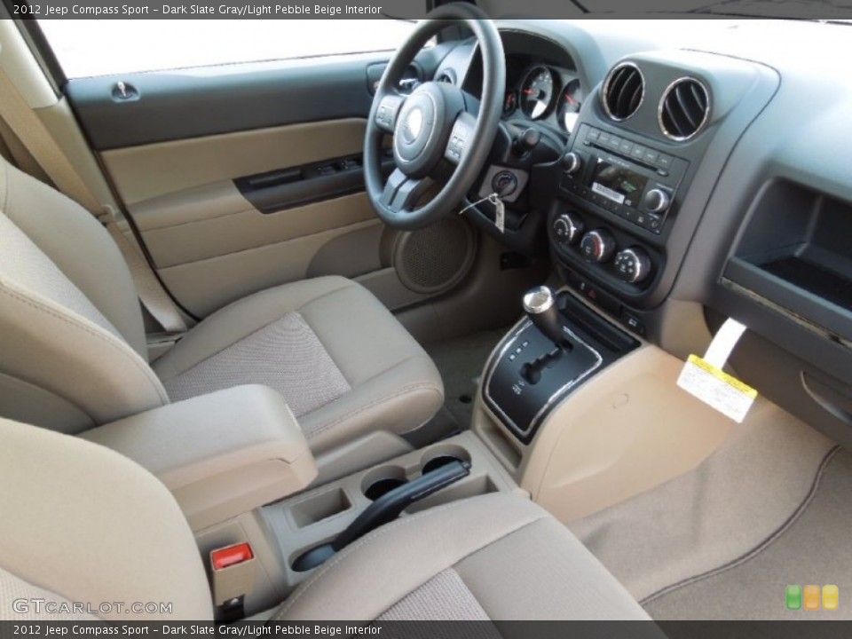 Dark Slate Gray/Light Pebble Beige Interior Photo for the 2012 Jeep Compass Sport #62316514