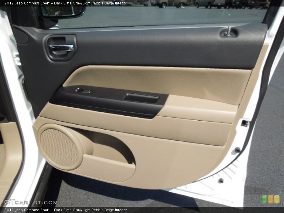Dark Slate Gray/Light Pebble Beige Interior Door Panel for the 2012 Jeep Compass Sport #62316523