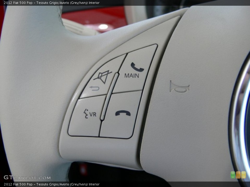 Tessuto Grigio/Avorio (Grey/Ivory) Interior Controls for the 2012 Fiat 500 Pop #62318851