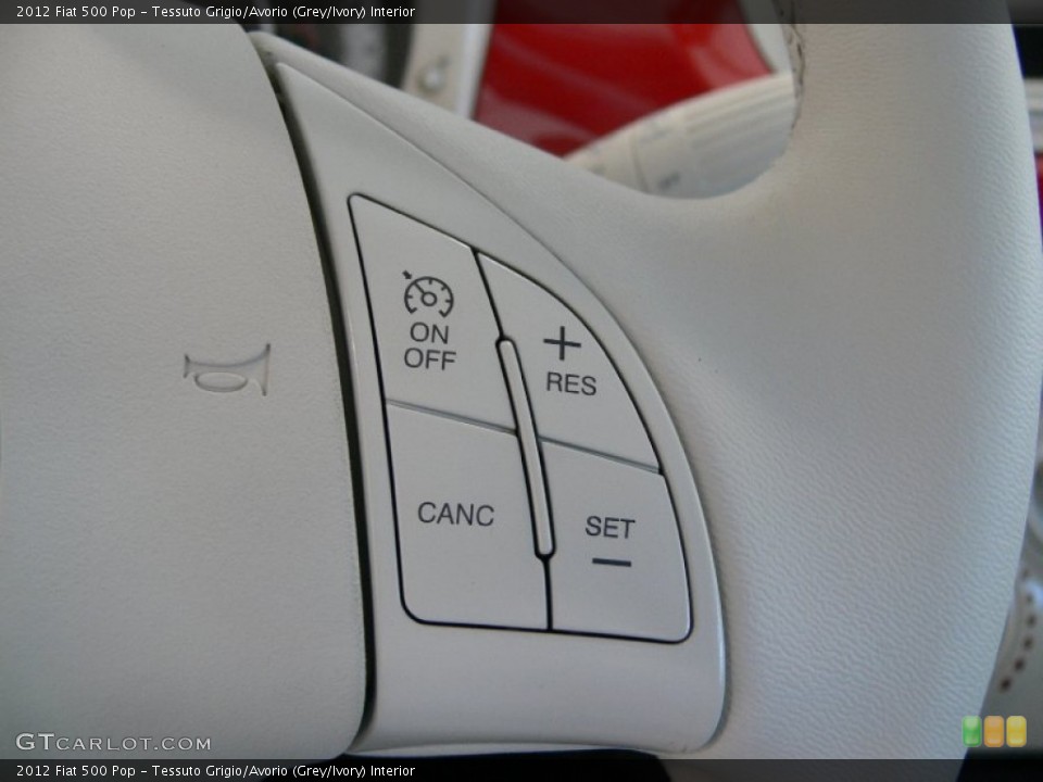 Tessuto Grigio/Avorio (Grey/Ivory) Interior Controls for the 2012 Fiat 500 Pop #62318860