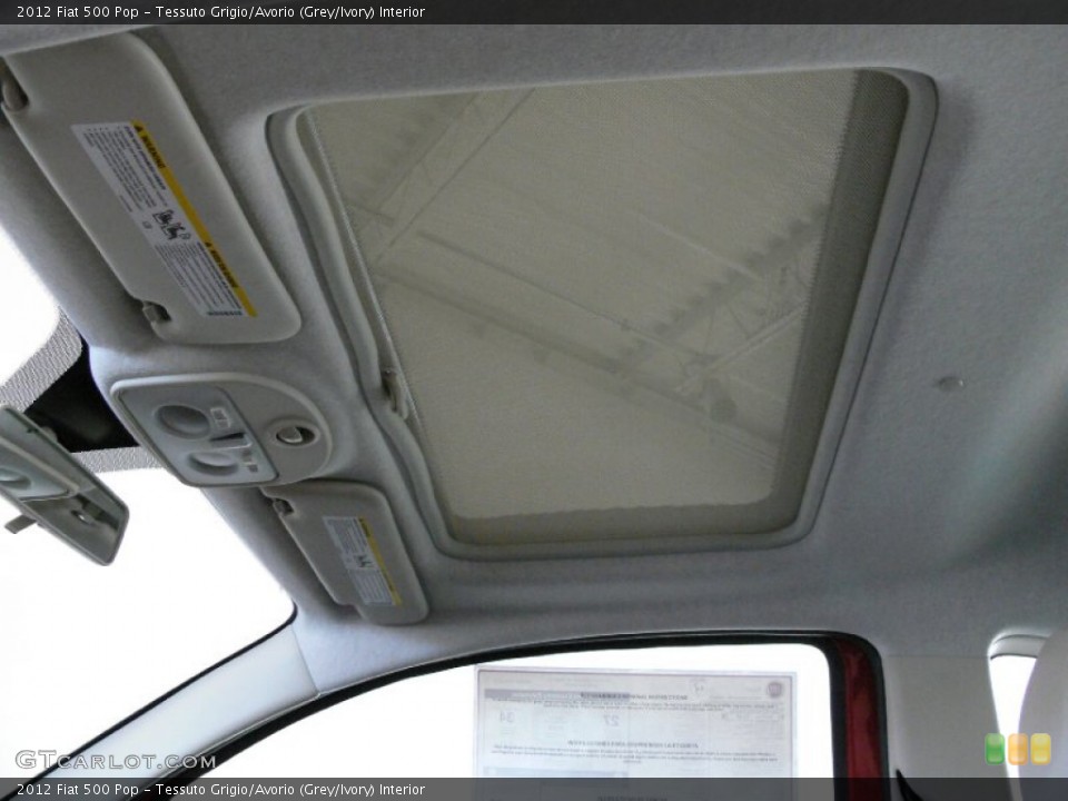 Tessuto Grigio/Avorio (Grey/Ivory) Interior Sunroof for the 2012 Fiat 500 Pop #62318936