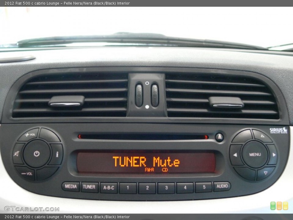 Pelle Nera/Nera (Black/Black) Interior Audio System for the 2012 Fiat 500 c cabrio Lounge #62319744