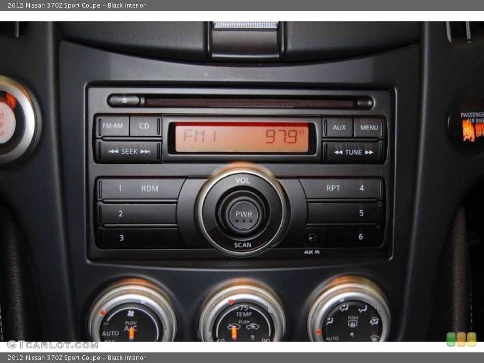 Black Interior Audio System for the 2012 Nissan 370Z Sport Coupe #62324020