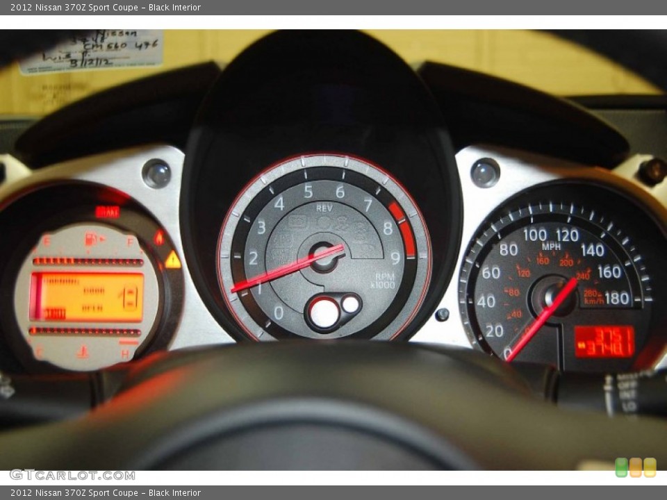 Black Interior Gauges for the 2012 Nissan 370Z Sport Coupe #62324050
