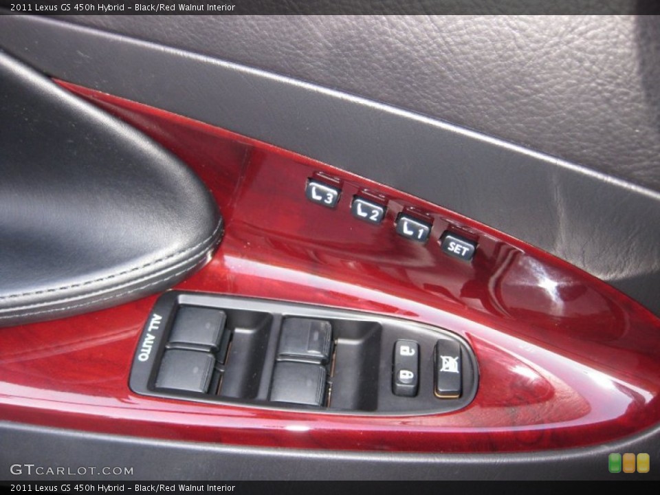 Black/Red Walnut Interior Controls for the 2011 Lexus GS 450h Hybrid #62324125