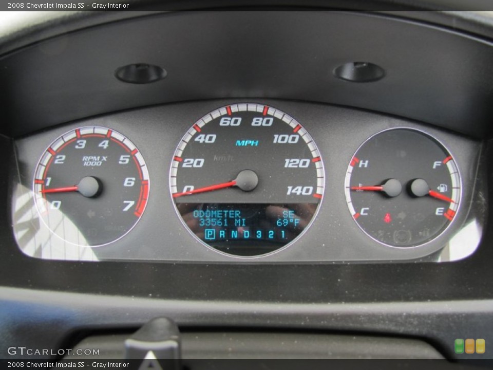 Gray Interior Gauges for the 2008 Chevrolet Impala SS #62326570