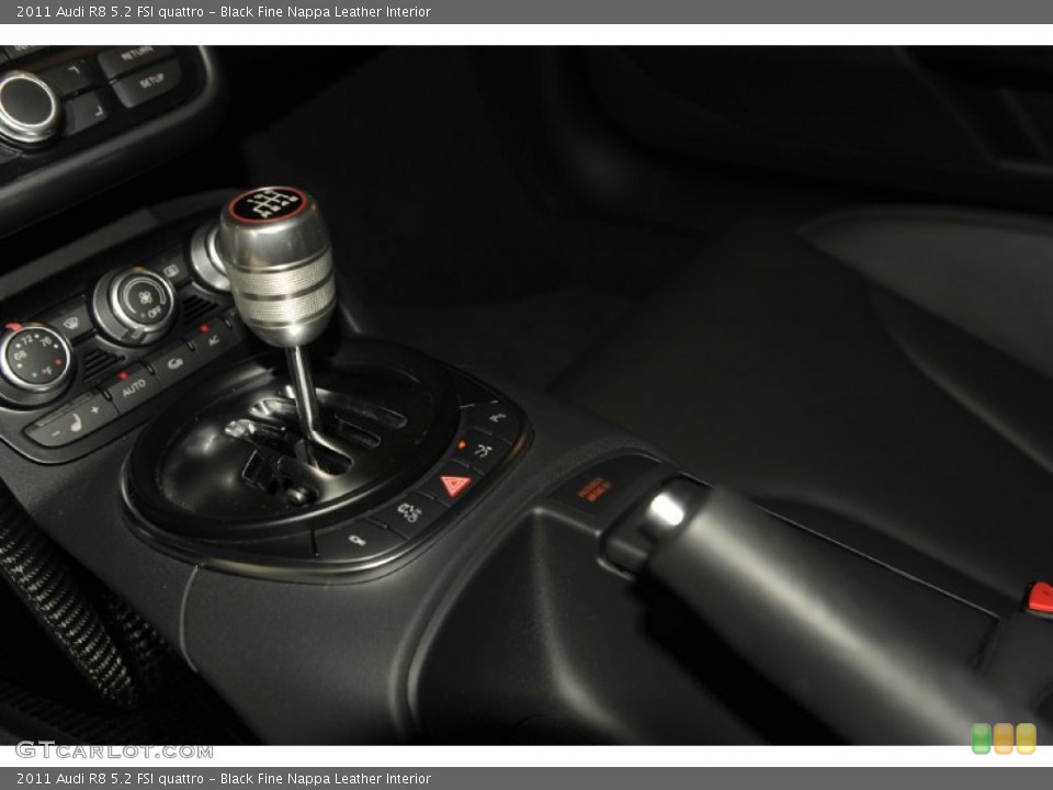 Black Fine Nappa Leather Interior Transmission for the 2011 Audi R8 5.2 FSI quattro #62327669