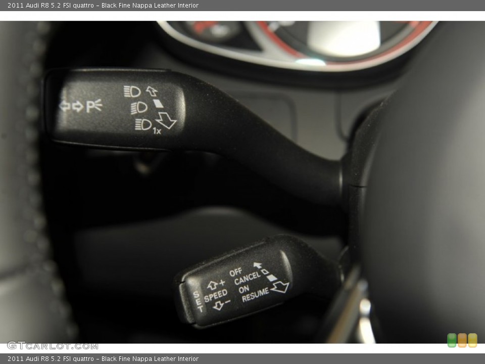 Black Fine Nappa Leather Interior Controls for the 2011 Audi R8 5.2 FSI quattro #62327752