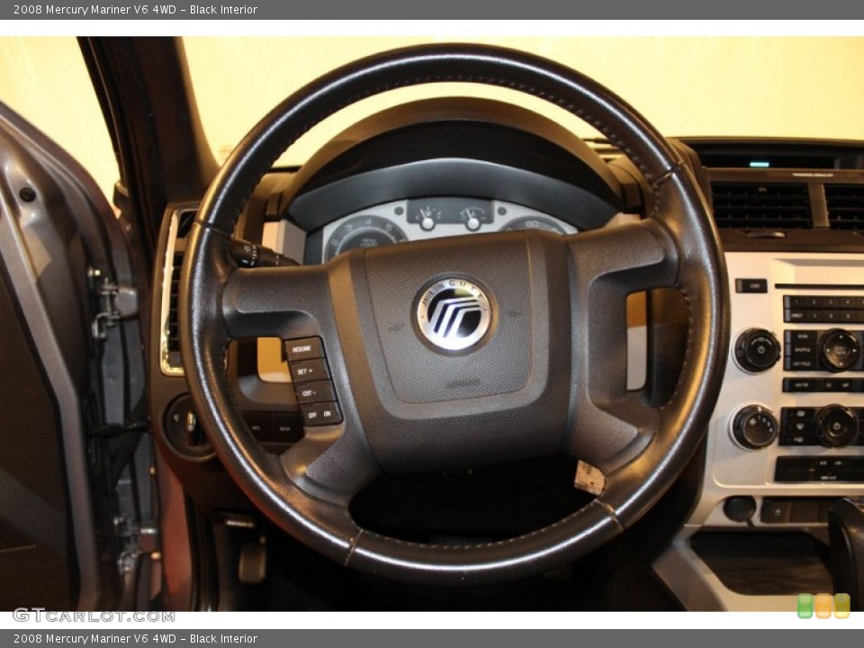 Black Interior Steering Wheel for the 2008 Mercury Mariner V6 4WD #62331550