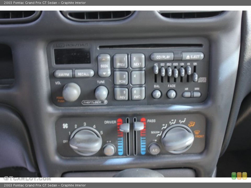 Graphite Interior Audio System for the 2003 Pontiac Grand Prix GT Sedan #62333278