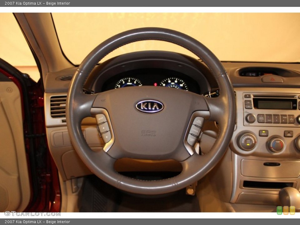 Beige Interior Steering Wheel for the 2007 Kia Optima LX #62333614