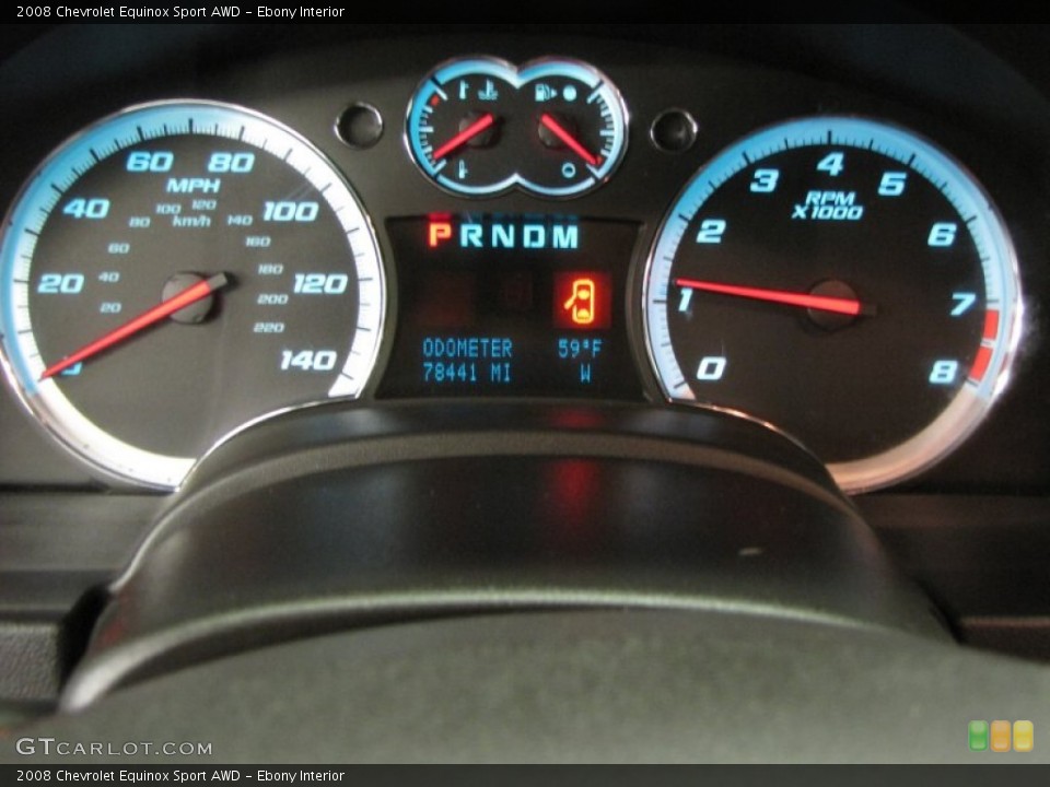 Ebony Interior Gauges for the 2008 Chevrolet Equinox Sport AWD #62334208