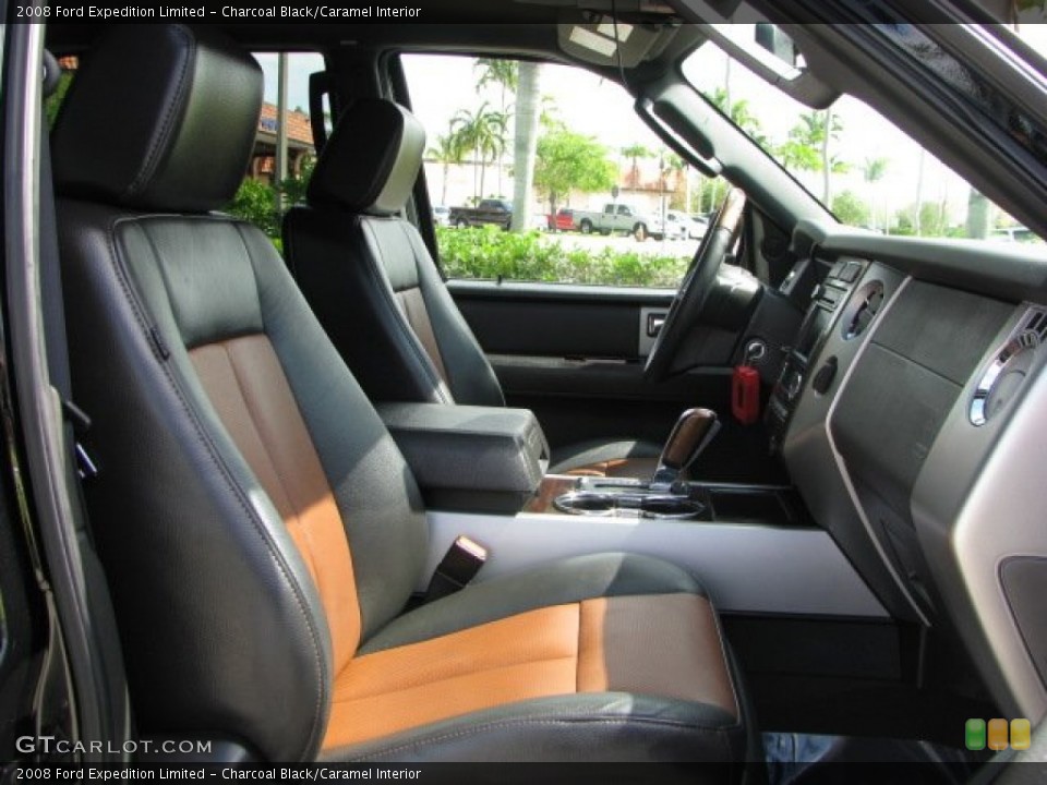 Charcoal Black/Caramel Interior Front Seat for the 2008 Ford Expedition Limited #62335249