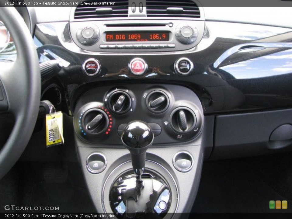 Tessuto Grigio/Nero (Grey/Black) Interior Controls for the 2012 Fiat 500 Pop #62335546