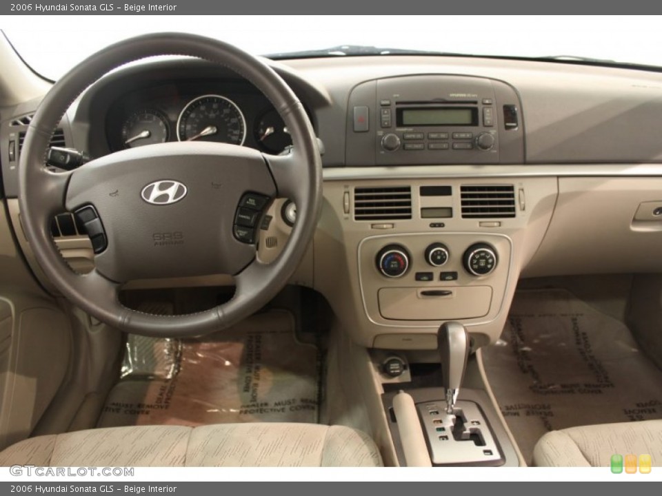 Beige Interior Dashboard for the 2006 Hyundai Sonata GLS #62336542