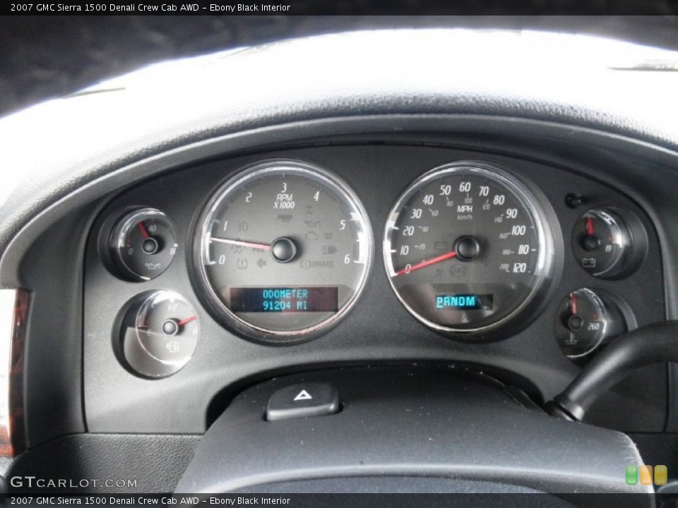 Ebony Black Interior Gauges for the 2007 GMC Sierra 1500 Denali Crew Cab AWD #62338751