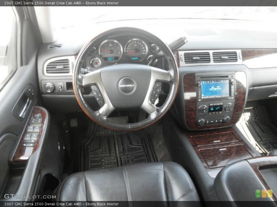 Ebony Black Interior Dashboard for the 2007 GMC Sierra 1500 Denali Crew Cab AWD #62338787