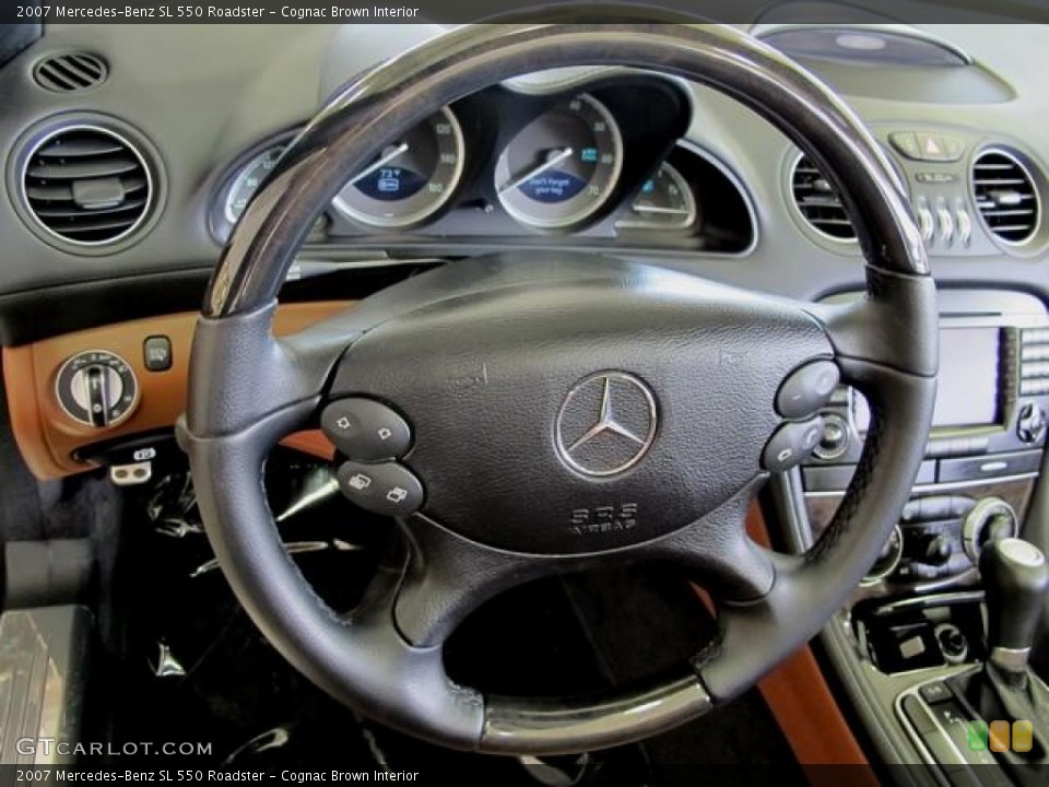 Cognac Brown Interior Steering Wheel for the 2007 Mercedes-Benz SL 550 Roadster #62339297