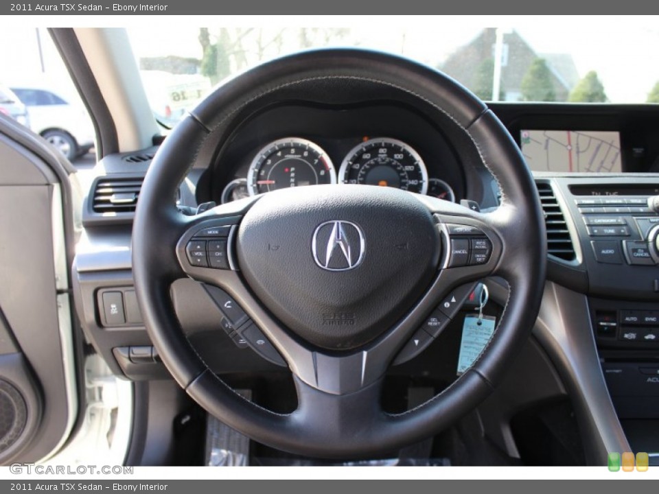 Ebony Interior Steering Wheel for the 2011 Acura TSX Sedan #62340563