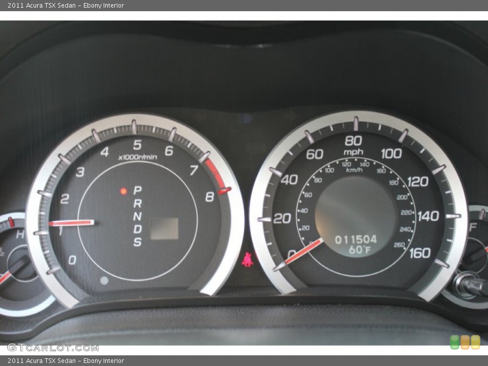 Ebony Interior Gauges for the 2011 Acura TSX Sedan #62340587