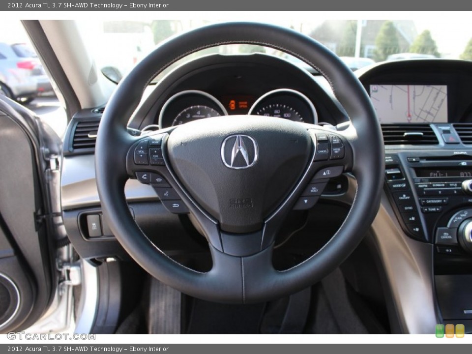 Ebony Interior Steering Wheel for the 2012 Acura TL 3.7 SH-AWD Technology #62341121