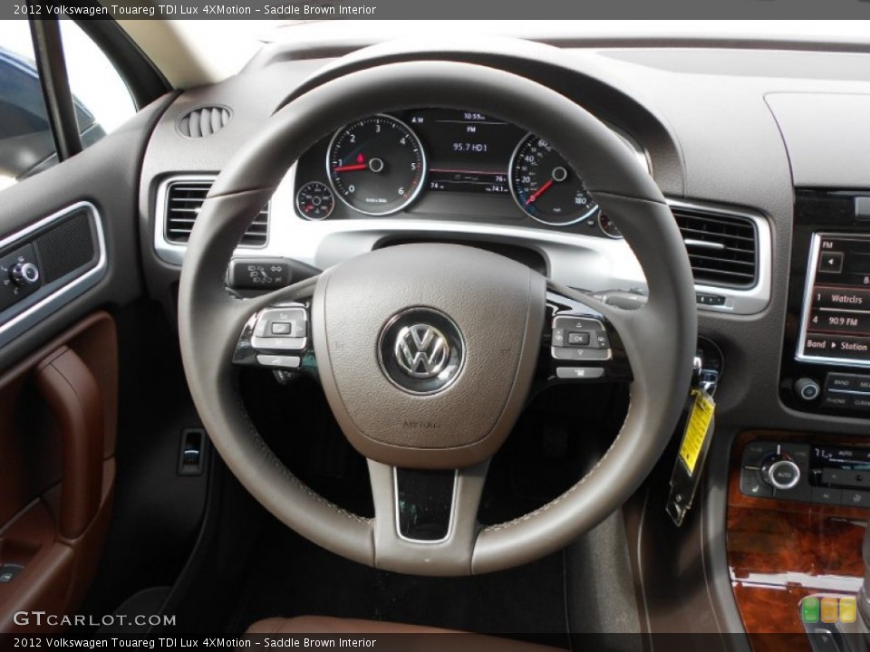 Saddle Brown Interior Steering Wheel for the 2012 Volkswagen Touareg TDI Lux 4XMotion #62345060