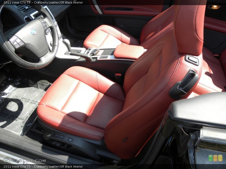 Cranberry Leather/Off Black Interior Photo for the 2011 Volvo C70 T5 #62346845