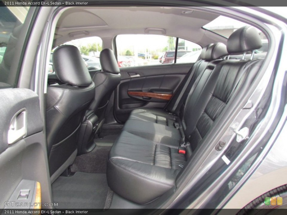 Black Interior Rear Seat for the 2011 Honda Accord EX-L Sedan #62348543