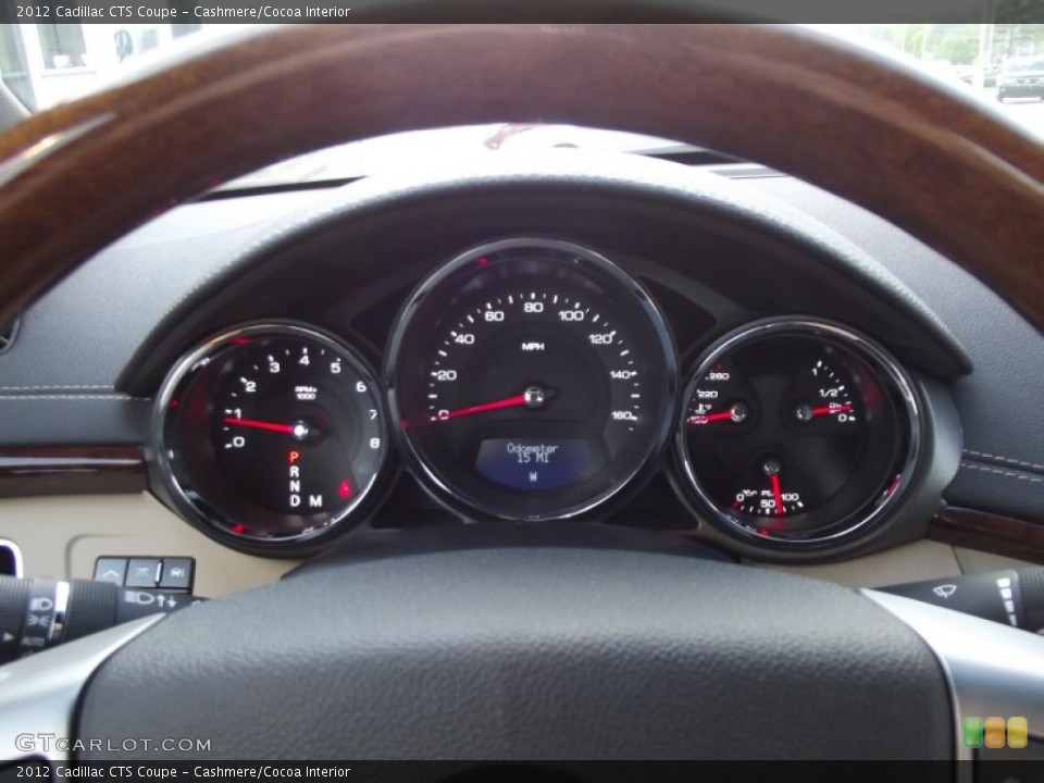 Cashmere/Cocoa Interior Gauges for the 2012 Cadillac CTS Coupe #62350706