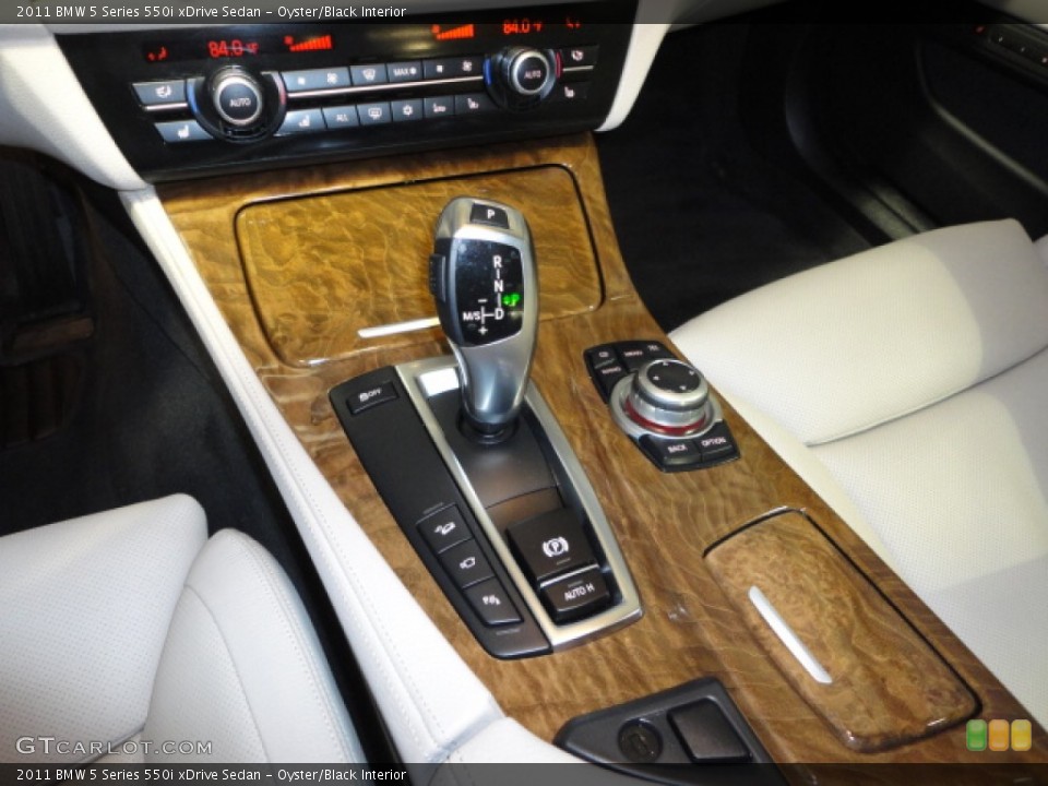 Oyster/Black Interior Transmission for the 2011 BMW 5 Series 550i xDrive Sedan #62351588