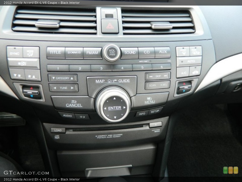 Black Interior Controls for the 2012 Honda Accord EX-L V6 Coupe #62351942