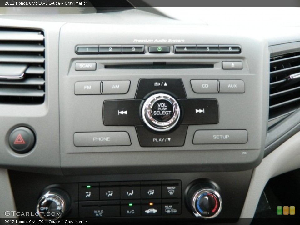 Gray Interior Controls for the 2012 Honda Civic EX-L Coupe #62352122