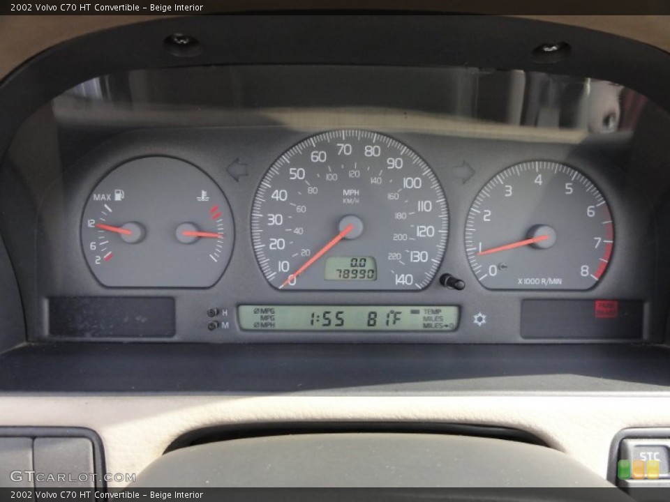 Beige Interior Gauges for the 2002 Volvo C70 HT Convertible #62354564