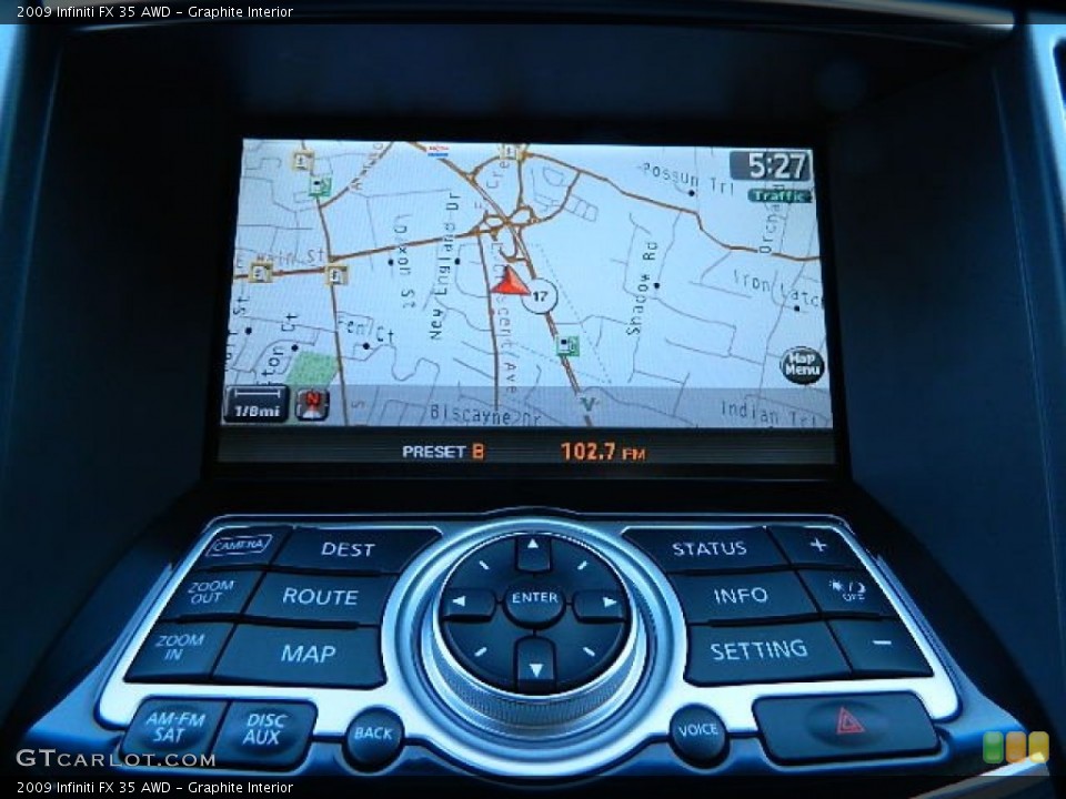 Graphite Interior Controls for the 2009 Infiniti FX 35 AWD #62354603
