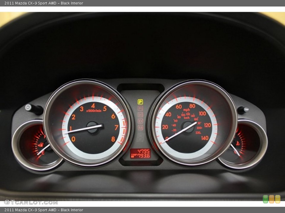 Black Interior Gauges for the 2011 Mazda CX-9 Sport AWD #62358378
