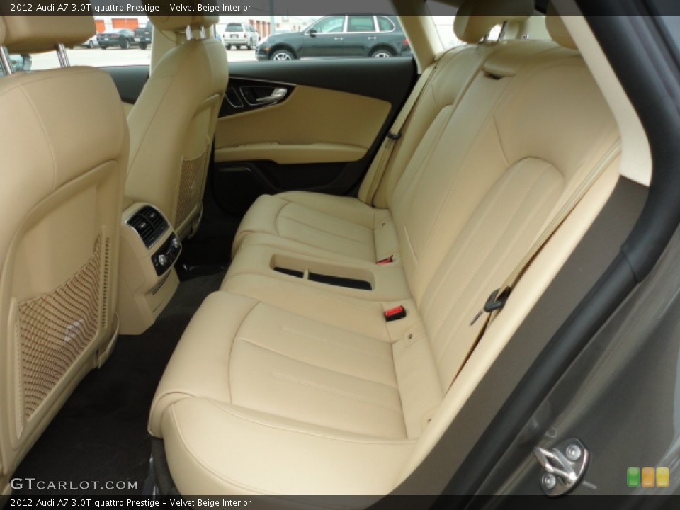 Velvet Beige Interior Rear Seat for the 2012 Audi A7 3.0T quattro Prestige #62360622