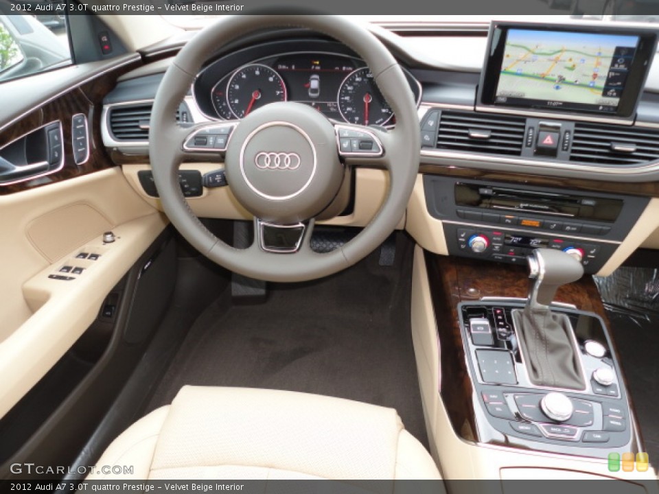Velvet Beige Interior Dashboard for the 2012 Audi A7 3.0T quattro Prestige #62360631