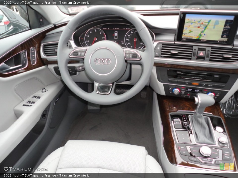 Titanium Grey Interior Dashboard for the 2012 Audi A7 3.0T quattro Prestige #62360709