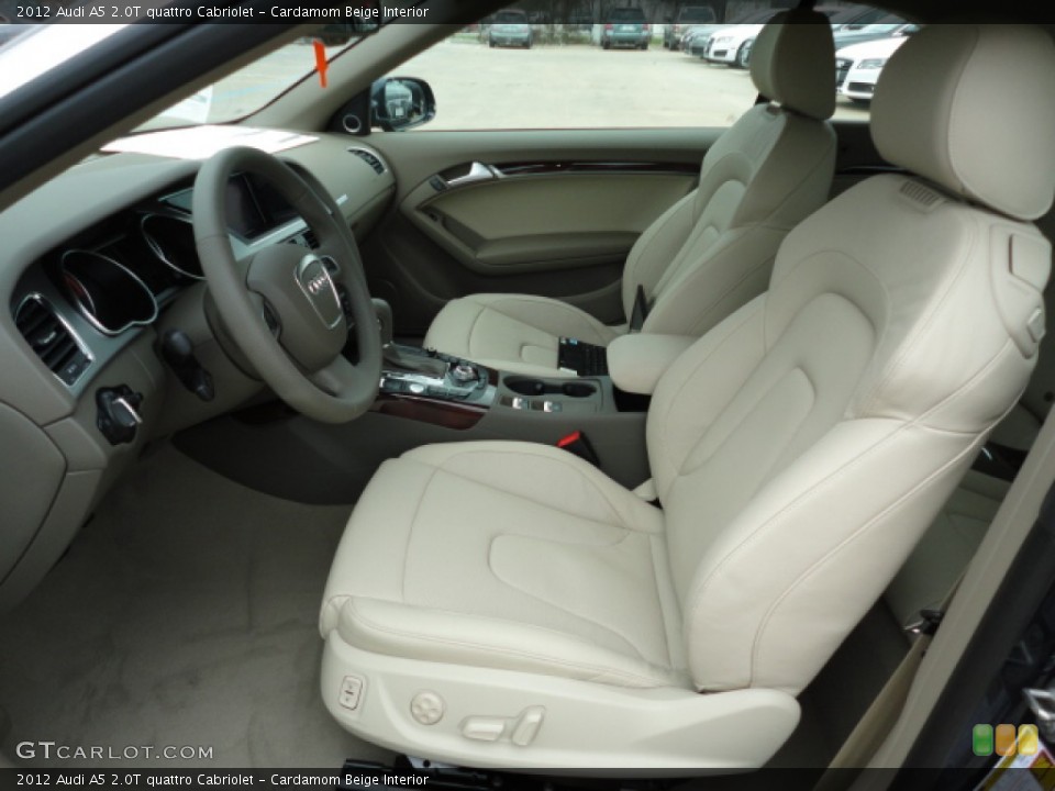 Cardamom Beige Interior Front Seat for the 2012 Audi A5 2.0T quattro Cabriolet #62360997