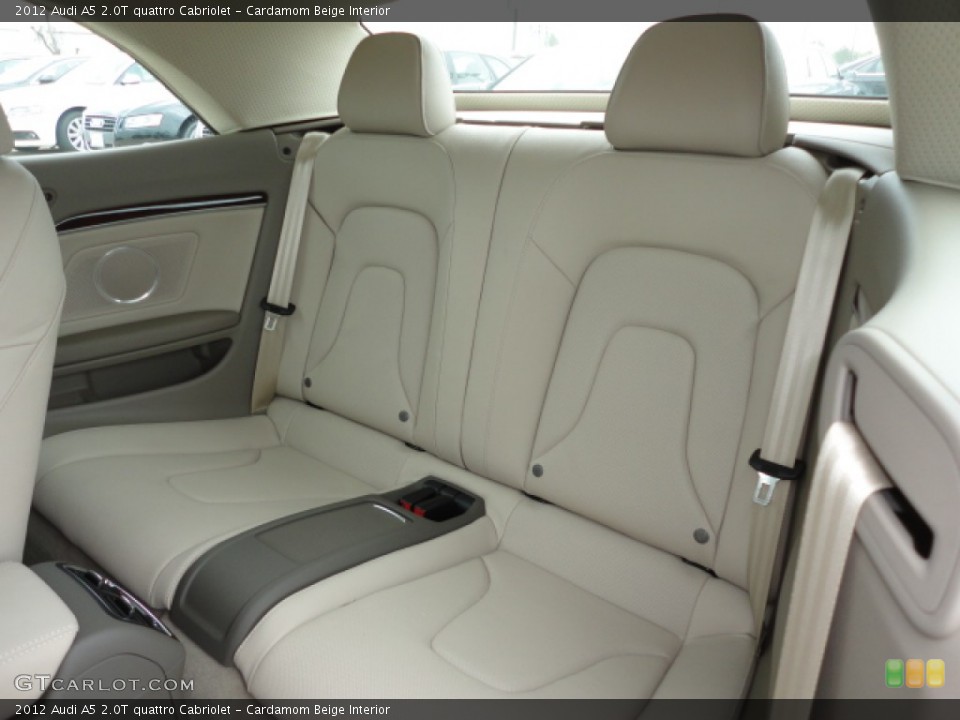 Cardamom Beige Interior Rear Seat for the 2012 Audi A5 2.0T quattro Cabriolet #62361006