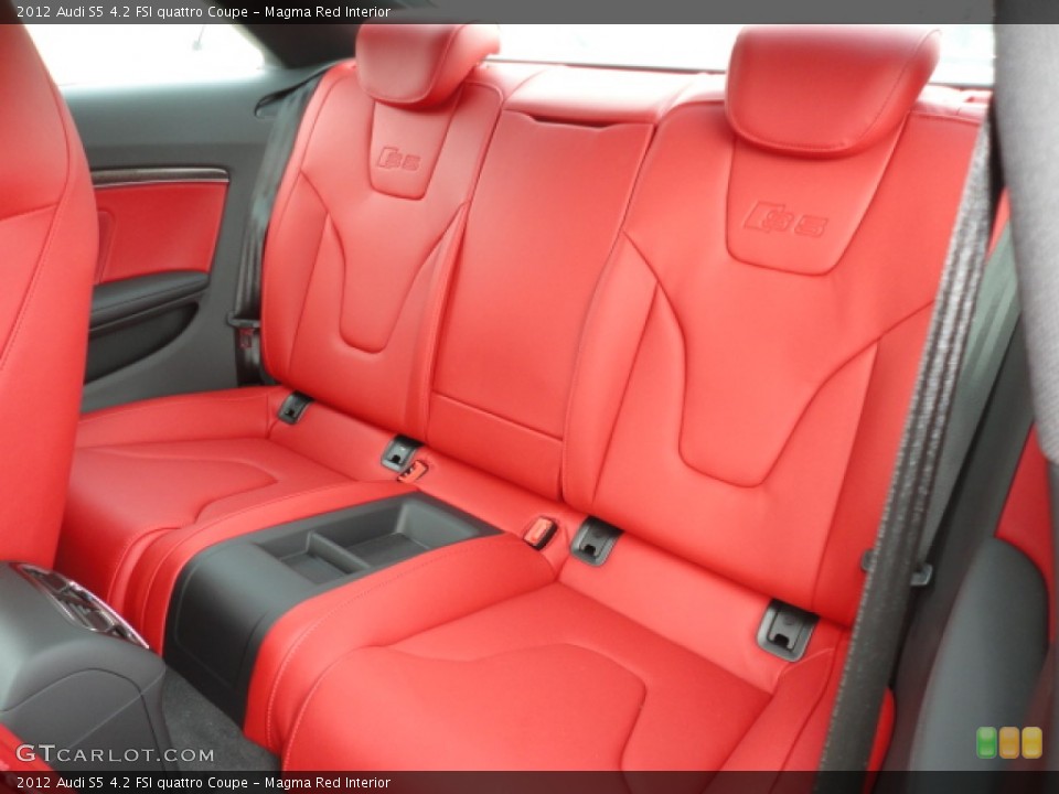 Magma Red Interior Rear Seat for the 2012 Audi S5 4.2 FSI quattro Coupe #62361423