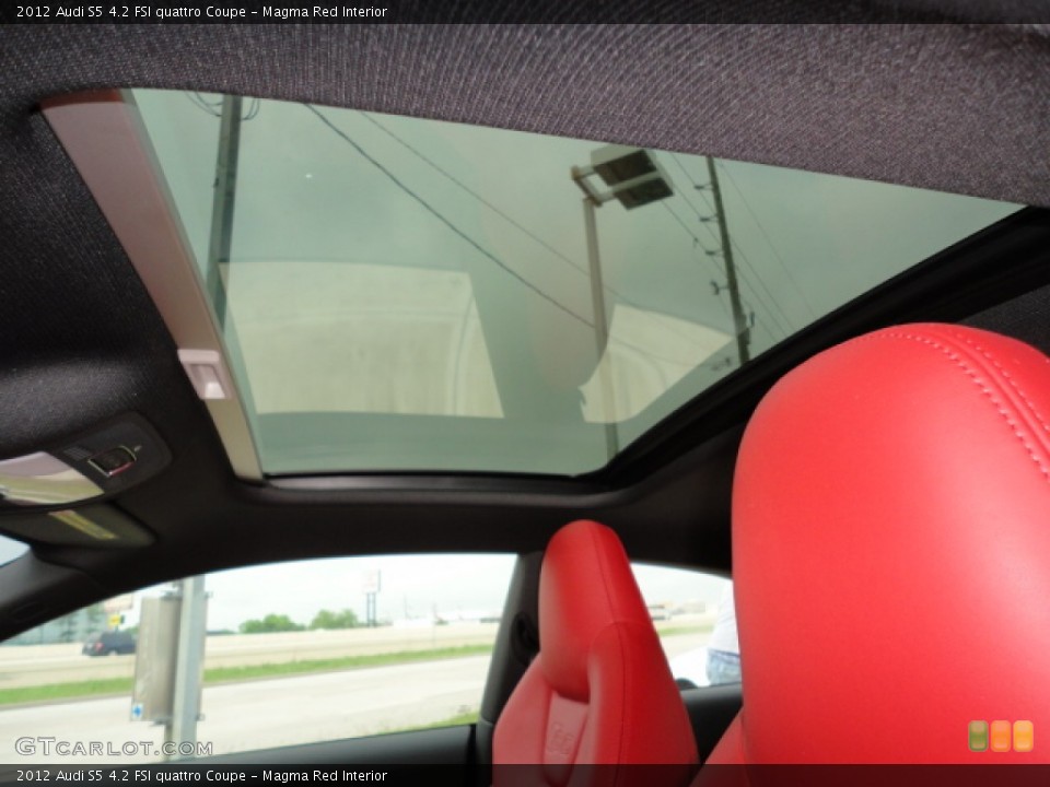 Magma Red Interior Sunroof for the 2012 Audi S5 4.2 FSI quattro Coupe #62361443